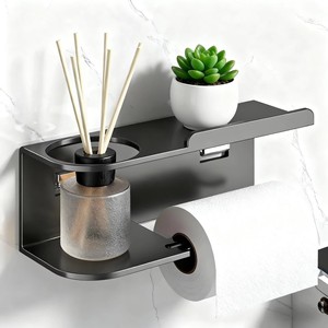 Wall-Mounted Non-Perforated Toilet Tissue Box <strong>Storage</strong> Rack Roll Paper <strong>Draw</strong> for Home or Hotel Bathroom Sets - Product Image 3