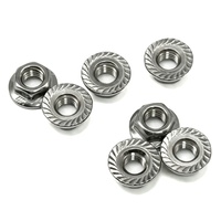 Conductive Grounding Hex Flange Nut Serrated Teeth Stainless Steel Nut Chassis Cabinet Fastening Parts