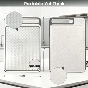 Planche à découper en acier inoxydable antibactérienne, antidérapante, double face, durable - Product Image 5