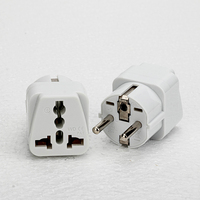 Adaptateur de voyage universel pour Allemagne/France, pour ordinateur portable et appareil photo, 10/16A 250V, matériau ABS, protection contre les surcharges
