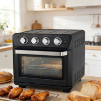 Four à air chaud électrique OEM personnalisé en acier inoxydable pour la maison, four à convection, four grille-pain, capacité 24L, facile à nettoyer, compatible lave-vaisselle
