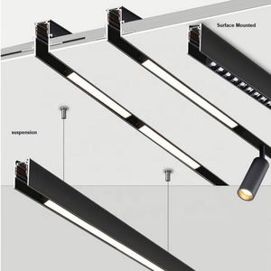 Système d'éclairage sur rail magnétique LED COB L20mm à montage en surface/suspension/encastré DC48V linéaire ultra-fin CRI90 24/36 - Product Image 5