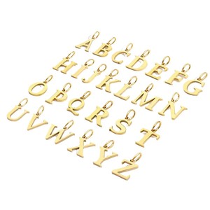Collier <span class=keywords><strong>en</strong></span> forme de cœur avec lettres de l'alphabet anglais (26 lettres), avec un pendentif <span class=keywords><strong>en</strong></span> forme de cœur <span class=keywords><strong>en</strong></span> acier inoxydable N2011071 - Product Image 6