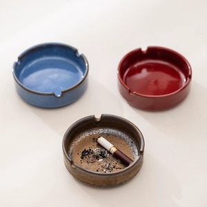 Cenicero de Cerámica Redondo de Color Sólido, Estilo Wabi Sabi, Duradero, para Uso en el Hogar, Oficina o Restaurante - Product Image 2