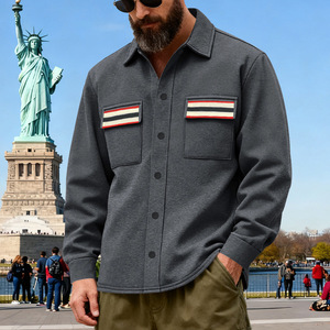 Vêtements de travail d'extérieur pour hommes, style américain, lourds, amples, doublés de polaire, pour l'automne et l'hiver, nouveaux, streetwear chaud - Product Image 4
