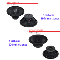 1586-002 Altavoz de 15 Pulgadas a Bajo Precio, Gran Potencia RMS 600W 45HZ-2KHZ, Audio Profesional de Medios Bajos para Eventos con Line Array