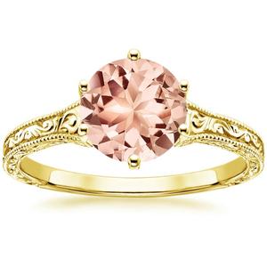 Morganite Unique Design Wedding <b>Rings</b> Jewelry <b>Gold</b> Fashion 14K Rose <b>Gold</b> Engagement <b>Ring</b> <b>Vintage</b> Geometric Party - Product Image 4