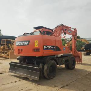 Pelles sur pneus usagées 15 tonnes engins de terrassement excavateur Doosan150W-7 haute performance à faible heure de travail pour la vente à bas prix - Product Image 5