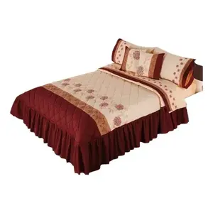 Juego de Edredón King Size Ruby con 3 Almohadas, Diseño Floral, Estilo Clásico, Ropa de Cama para Toda Temporada, Uso Doméstico - Product Image 4