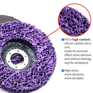 <strong>SISHA</strong> Clean and Strip Disc Silicon Carbide Cleaning Stripping Disc for Angle Grinders Rust Remover Stripper Wheel Discs OEM - Product Image 2