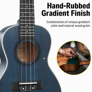 Farlley.Na <span class=keywords><strong>Ukelele</strong></span> de plástico de caoba para niños de 26 pulgadas con parte trasera/lateral de palisandro de 23 pulgadas - Product Image 2