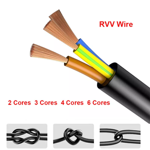 <span class=keywords><strong>Câble</strong></span> plat flexible RVV 2x0,5mm 2 conducteurs, isolation PVC, multibrins, chauffant, IEC 60227 1,5-6mm H05VVH2F, fil de construction en rouleau IP68 - Product Image 4