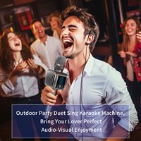 Mikrofon Karaoke Nirkabel Profesional Tosing G6Pro dengan Speaker Ganda 58mm 20W Suara Berkualitas Tinggi Portabel untuk Pesta Rumah dan Penggunaan KTV