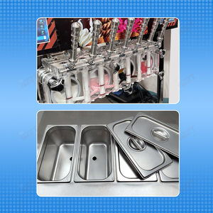 เครื่องทำไอศกรีมโยเกิร์ตแช่แข็ง 3 รสชาติ เครื่องทำอาซาอิโบวล์เชิงพาณิชย์แบบอัตโนมัติ เครื่องทำซันเดอซอฟต์เสิร์ฟแบบอิตาเลียน คอมเพรสเซอร์คู่ - Product Image 2