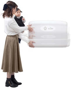 Table à langer pliable en plastique pour bébé TS-FA2-W, meuble pour toilettes publiques - Product Image 4