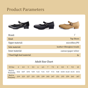 En stock en UE et aux États-Unis, vente en gros, chaussures de danse à semelle en cuir PU unisexe, faciles à enfiler, pour femmes et hommes - 608 - Product Image 6