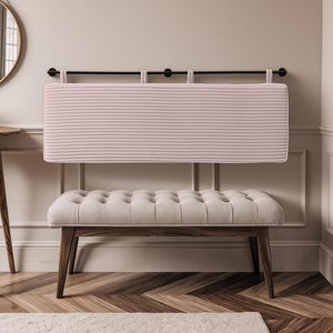 หัวเตียง <span class=keywords><strong>UEV</strong></span> ขนาดควีนไซส์ ดีไซน์ทันสมัย หุ้มผ้ากำมะหยี่ พร้อมปลอกหุ้มที่ถอดออกได้ แบบติดผนัง ลายร่อง ดีไซน์หรูหรา สีชมพู - Product Image 6