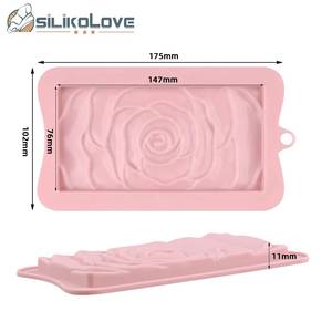 Molde de Silicona 3D en Forma de Rosa de la Fábrica MUYULINS, Antiadherente, Apto para Alimentos (LFGB), para Barras de Caramelo, Chocolate y Repostería - Product Image 4
