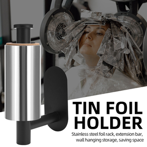 Barbiere portabagagli in lamina di <span class=keywords><strong>latta</strong></span> nero a parete porta-carta porta asciugamani Kichen - Product Image 3