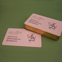 Tarjeta de Visita Personalizada de Lujo, Color Rosa, Tarjeta de Identificación VIP, Impresión de Tarjetas de Visita con Logotipo Estampado en Dorado