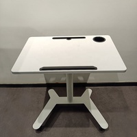 Bureau mobile moderne à hauteur réglable avec vérin pneumatique et plateau pliable, design écologique et durable pour l'école et l'appartement