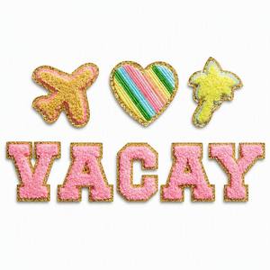 Patchs décoratifs en forme de cœur, tendance, personnalisés, en chenille 3D, petits, colorés, à thermocoller ou à coudre, pour T-shirt, sweat-shirt, chapeau, sac - Product Image 1
