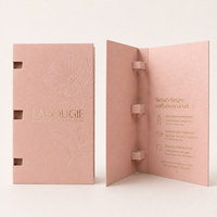 Carte de présentation pliable personnalisée pour emballage cosmétique, carte de présentation en carton pour rouge à lèvres, brillant à lèvres, parfum