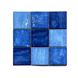 China Hersteller hellblaue Keramik fliesen himmelblaue Keramik Wandfliesen Schwimmbad Mosaik fliesen - Product Image 2
