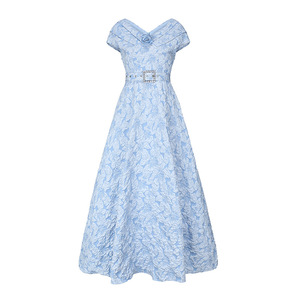 <span class=keywords><strong>Vestido</strong></span> Maxi de Verano Moderno Estilo <span class=keywords><strong>Romano</strong></span> para Mujer, Sin Mangas, Corte Ajustado, Estampado Floral, Transpirable y Ecológico, de Fábrica China - Product Image 3