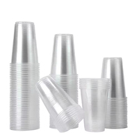 Gobelets jetables transparents en PP de 16 oz à paroi simple, imprimés UV, écologiques et biodégradables pour l'eau, les boissons, les jus de fruits, le thé, la bière, le vin