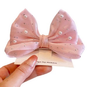 Fermaglio per capelli 3D Poppy Fairy Tale Internet Celebrity Fugitive Princess con fiocco di perle, accessorio per capelli per bambini - Product Image 5