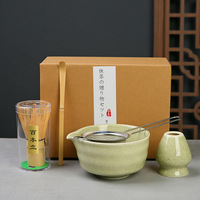 Bol à matcha Dingyue avec bec verseur, ensemble d'outils pour le matcha, bol à thé japonais au design variable, Bai Ben Li, ensemble fouet à matcha de la dynastie Song