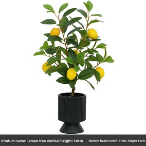 Árbol de Limón <span class=keywords><strong>Artificial</strong></span> de Plástico Estilo Nórdico en Maceta, Ecológico, Duradero, de Alta Simulación, Multipiezas, para Navidad y Bodas - Product Image 4