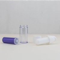 Flacon pulvérisateur sans air en PP écologique rond blanc givré remplaçable vide de 15 ml personnalisé recyclé 30 ml 50 ml