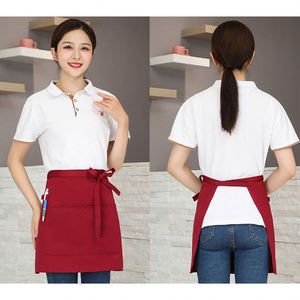 Half Waist <b>Apron</b> Short Waterproof Oil Proof Waiter <b>Kitchen</b> Chef Restaurant Service Uniform Bulk Custom LOGO Workwear - Product Image 4