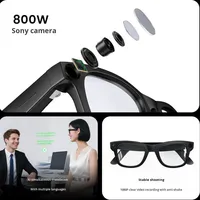 Lunettes Intelligentes Photochromiques IA avec Caméra 8MP, Enregistrement Vidéo et Audio HD 1080P, Double Micro, Lunettes VR, Étanchéité IPX-5, Temps Réel