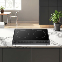 Table de cuisson vitrocéramique intelligente CMT-2T002 encastrable 30 cm 2 brûleurs infrarouges