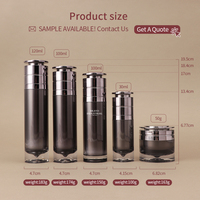 Bouteilles cosmétiques personnalisées Bravo en gros, ensemble de flacons et pots sans air en PETG, emballage cosmétique sous vide plaqué double couche anti-oxydation