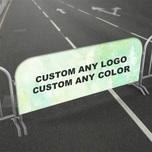 OEM Advertising Polyester Mesh Banner Custom Printed Outdoor Barricade Covers for <b>Road</b> Safety Construction Events - Product Image 2