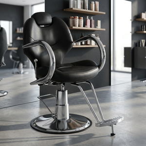 Fauteuil de barbier inclinable, fauteuil de coiffure haut de gamme pour hommes et femmes, fauteuil de coupe de cheveux hydraulique réglable pour salon de beauté - Product Image 2