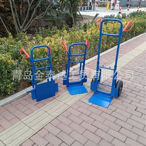 Folding Handcart 2 Wheels 100kg Load Blue Iron Industrial Use - Product Image 3