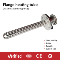Elemento Calefactor Tubular de Agua DN40 1.5" BSP 220V 380V para Cervecería y Máquina de Destilación con Tornillo de Tierra y Sonda