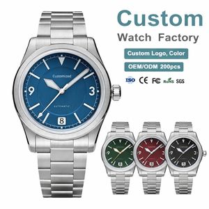 Relojes de Vestir Personalizados para Hombre, Cristal de Zafiro Super Domed, Relojes Formales Mecánicos para Hombre con Calendario Miyota 9015 - Product Image 1