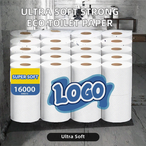 Papier toilette personnalisé 3 plis jetable, antibactérien, écologique, absorbant, ultra doux, résistant, en pâte de bois vierge, blanc naturel à pois - Product Image 3