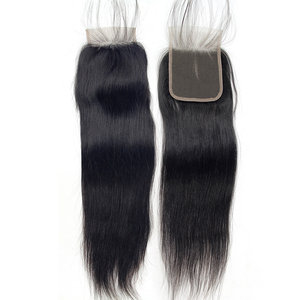 Bán buôn HD ren trong suốt phía trước đóng cửa 4*4 thẳng tóc con người - Product Image 3