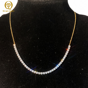 Cadena de Oro de 10K con Diamante Cultivado en Laboratorio de Corte Redondo, Diseño Minimalista, Certificado IGI, Joyería Elegante de Alta Calidad, Personalizada para Uso Diario - Product Image 1