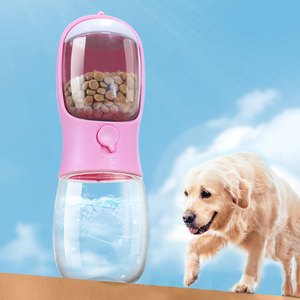 Bottiglia d'Acqua Portatile per Animali Domestici da 300ml con Contenitore per Cibo, Dispenser d'Acqua 2 in 1 Riutilizzabile per Cani - Product Image 1