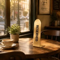 Letrero de Número de Mesa Personalizable de Acero Inoxidable con Logotipo, Soporte de Mesa para Pedidos en Fila, Número de Comida Digital, Código QR para Pedidos en Mesa