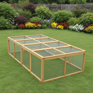 Rumah Kelinci Ramah Lingkungan SDR008 dari Kayu dengan Pola Cetak untuk Penggunaan di Peternakan Luar Ruangan & Kandang Kelinci - Product Image 3