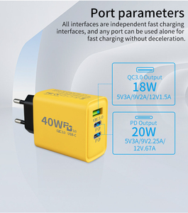 CE FCC 40W Multiport Charge Rapide 2Type C 2C1A 20W <span class=keywords><strong>Chargeur</strong></span> Pour <span class=keywords><strong>iPhone</strong></span> 16 15 14 13 Trois Ports USB C <span class=keywords><strong>Chargeur</strong></span> De Voyage <span class=keywords><strong>Portable</strong></span> - Product Image 3